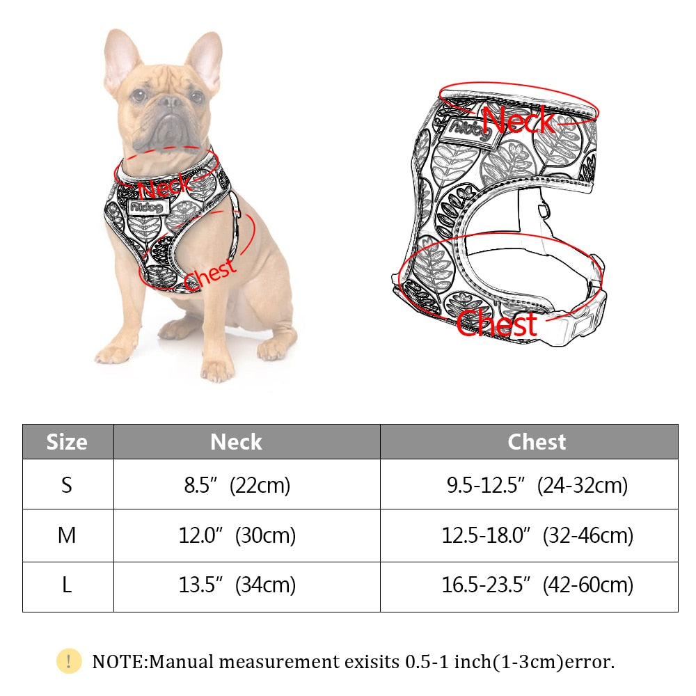 French Bulldog Colorful Frenchie Harness Practical Pet Supply