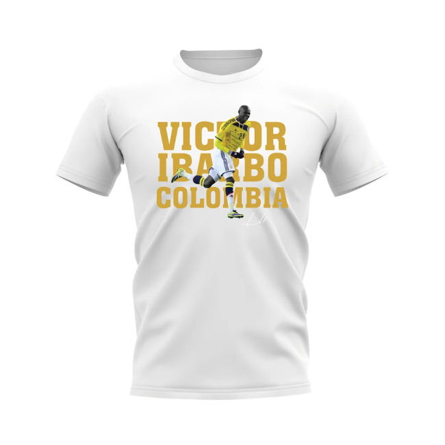 Jersey Victor Ibarbo Colombia Player Tee (White) Quality