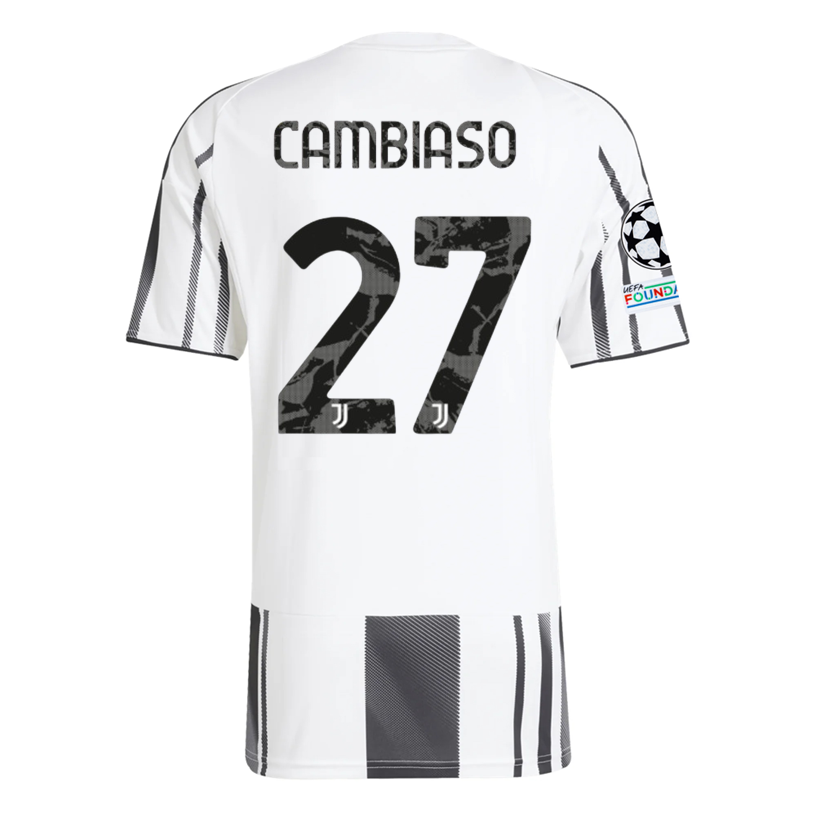 Juventus Cambiaso 2025-2026 UCL Home Jersey – Authentic Shirt