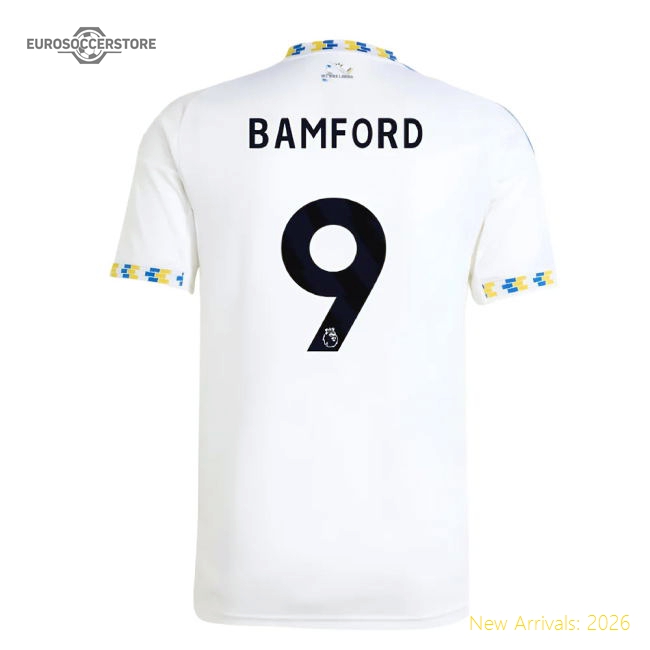 Authentic 2025-2026 Leeds United Home Shirt (bamford 9) - Premium