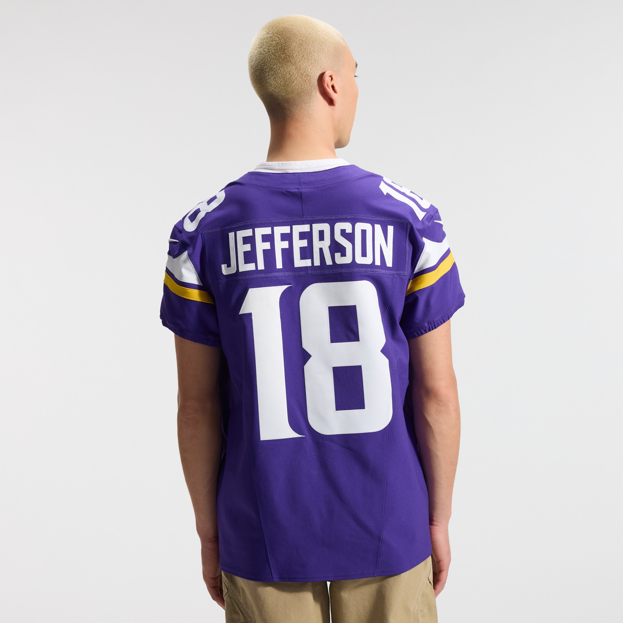[LK] Justin Jefferson #18 Minnesota Vikings Team Vapor F.U.S.E. Elite Jersey - Purple