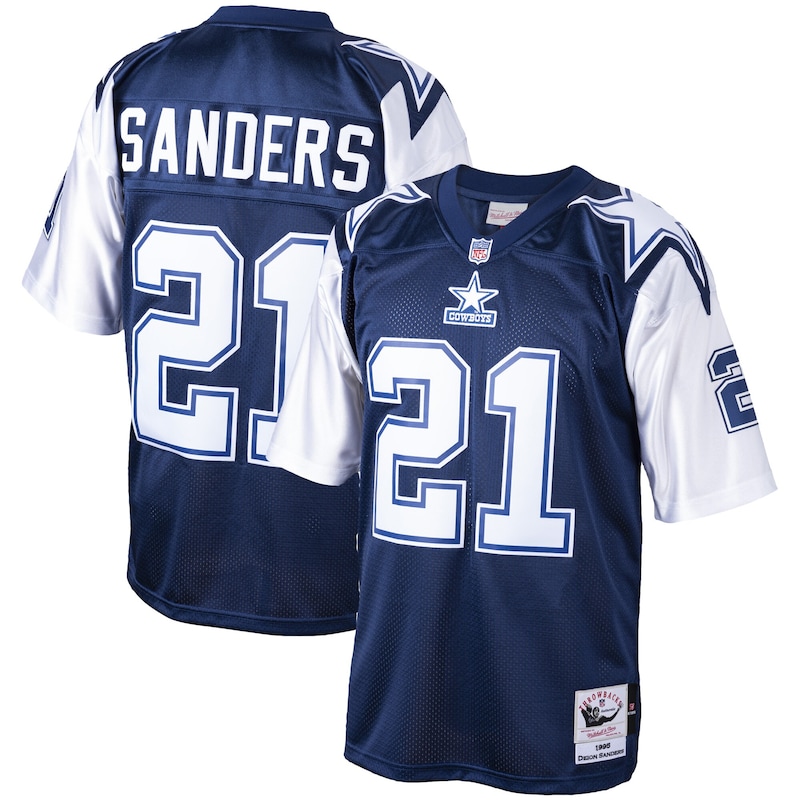 None Deion Sanders Record-Breaker DAL Cowboys Official Jersey