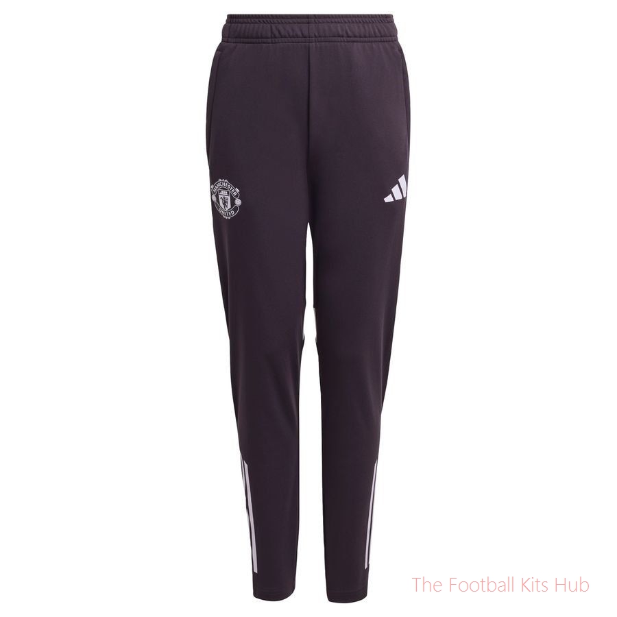 Manchester United Training Trousers Tiro 25 - Aurora Black/Purple Tint Kids