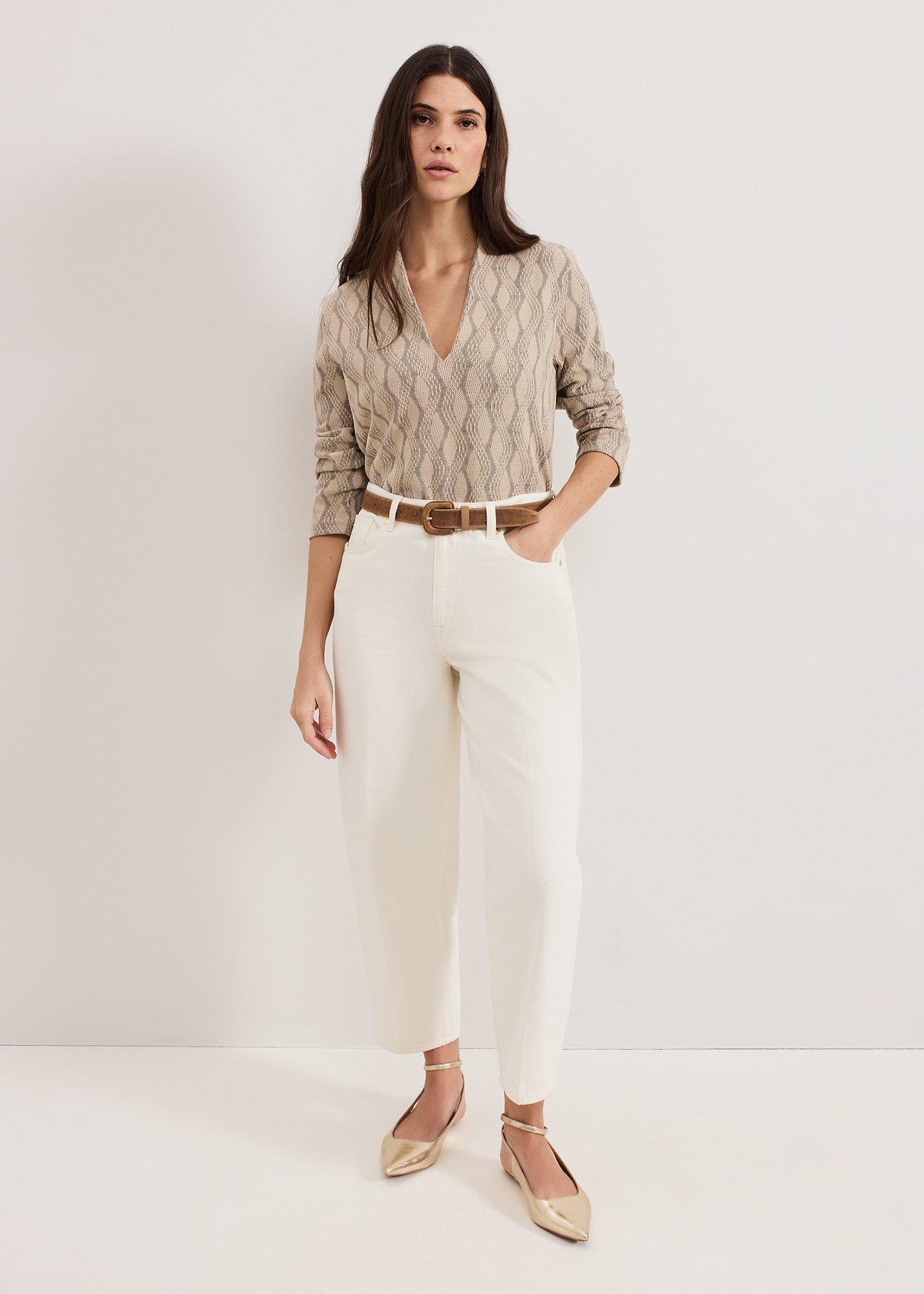 Rena V Neck Textured Top