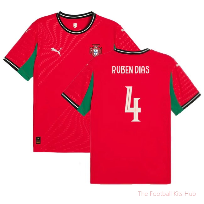 [LK] 2025/26 Portugal Womens Team Home Shirt (Unisex) (Ruben Dias 4)