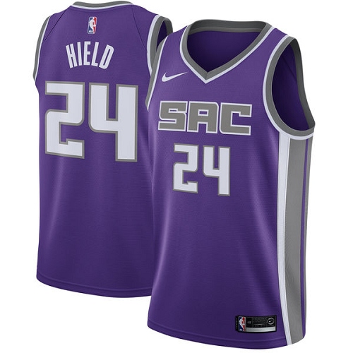 Authentic Kings Buddy Hield #24 2024 Icon Swingman NBA Jersey Purple
