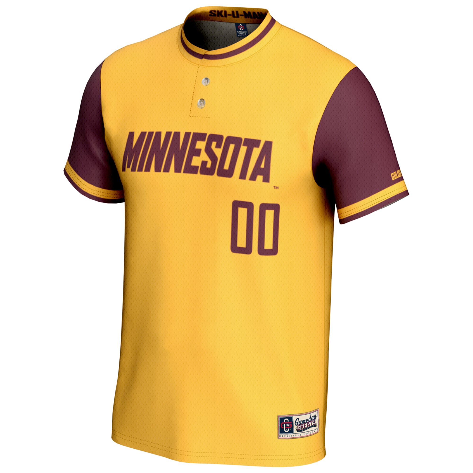 Minnesota Golden Gophers GameDay Greats Youth NIL Pick-A-Player Lightweight Softball Jersey - C Gold