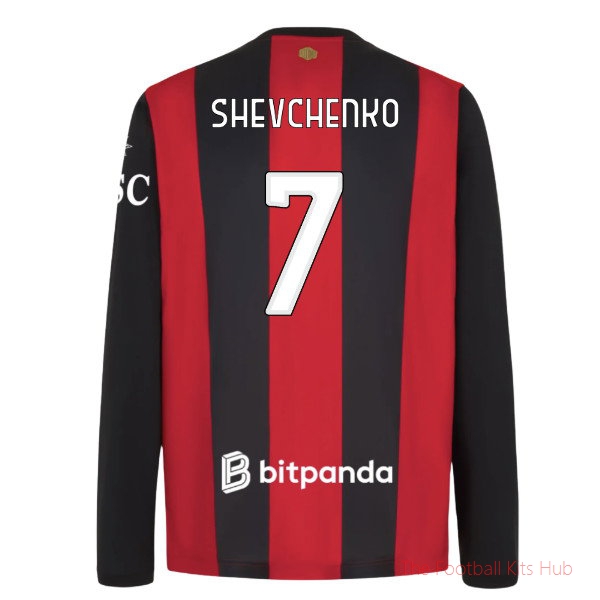 AC Milan 2026-2027 Long Sleeve Home Shirt (Shevchenko 7)