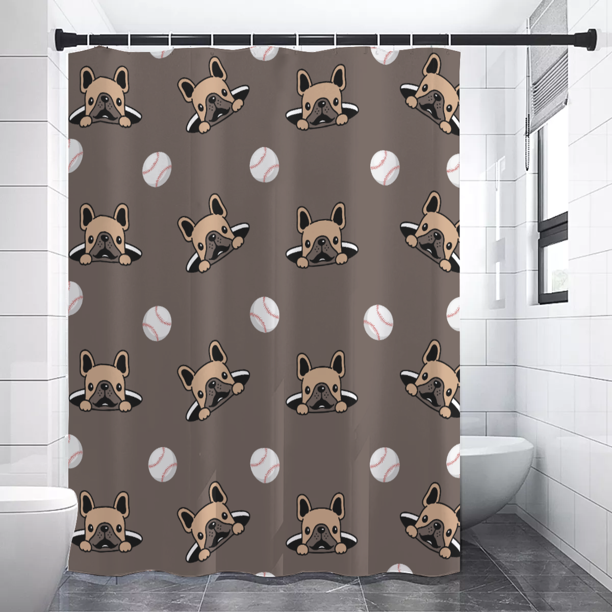 French Bulldog Mac Shower Curtains Cute Frenchie Essential