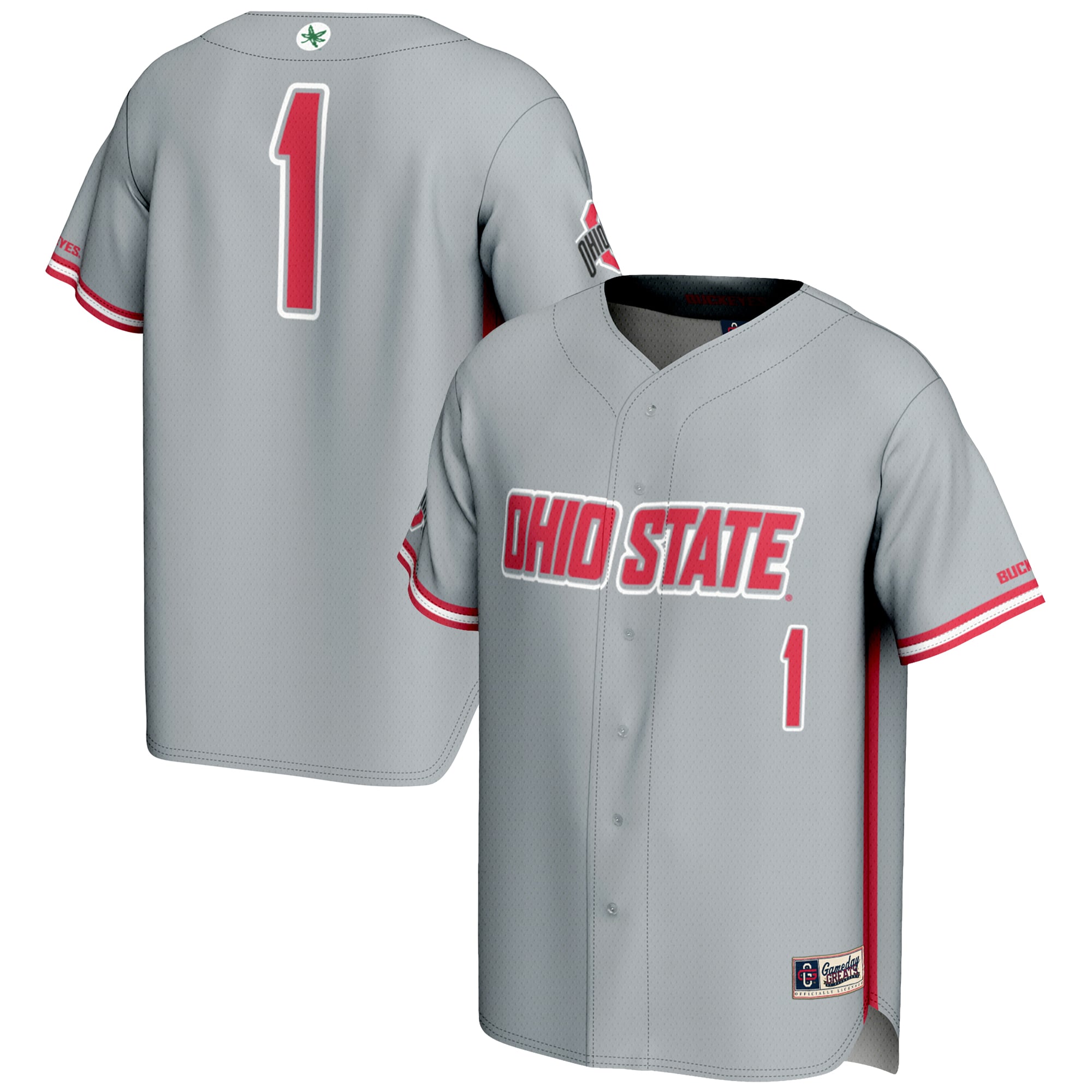 #1 Ohio State Buckeyes GameDay Greats Youth Lightweight Baseball Jersey - Gray