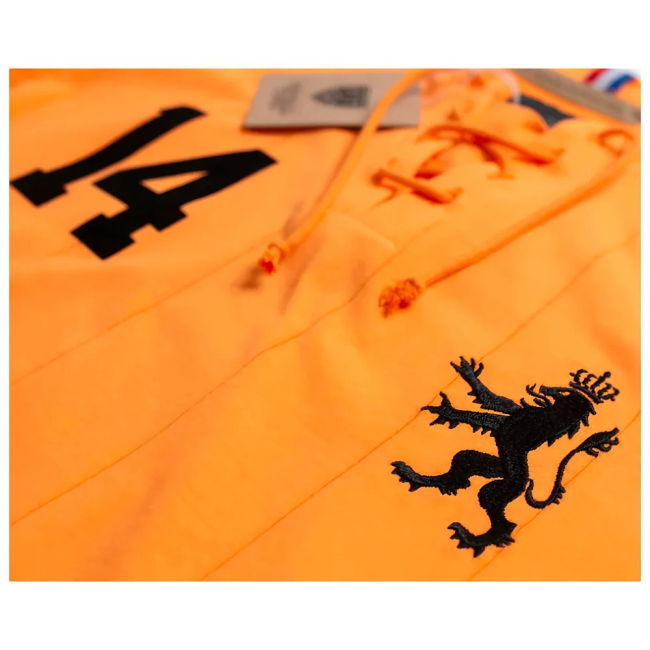 Holland Retro Shirt With Laces De Leeuw Official Performance