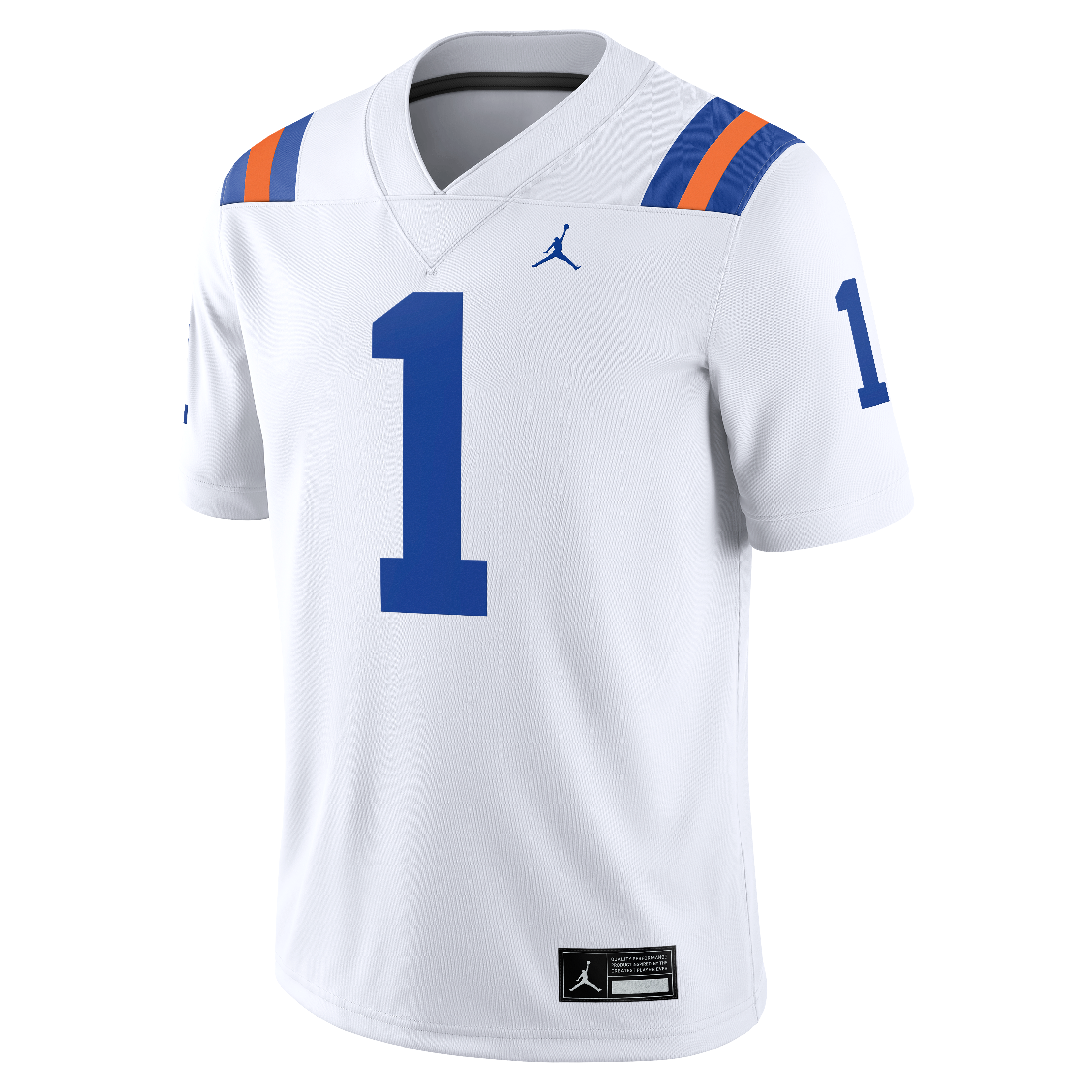 Men's Jordan Brand #1 White Florida Gators Alternate Game Football Jersey