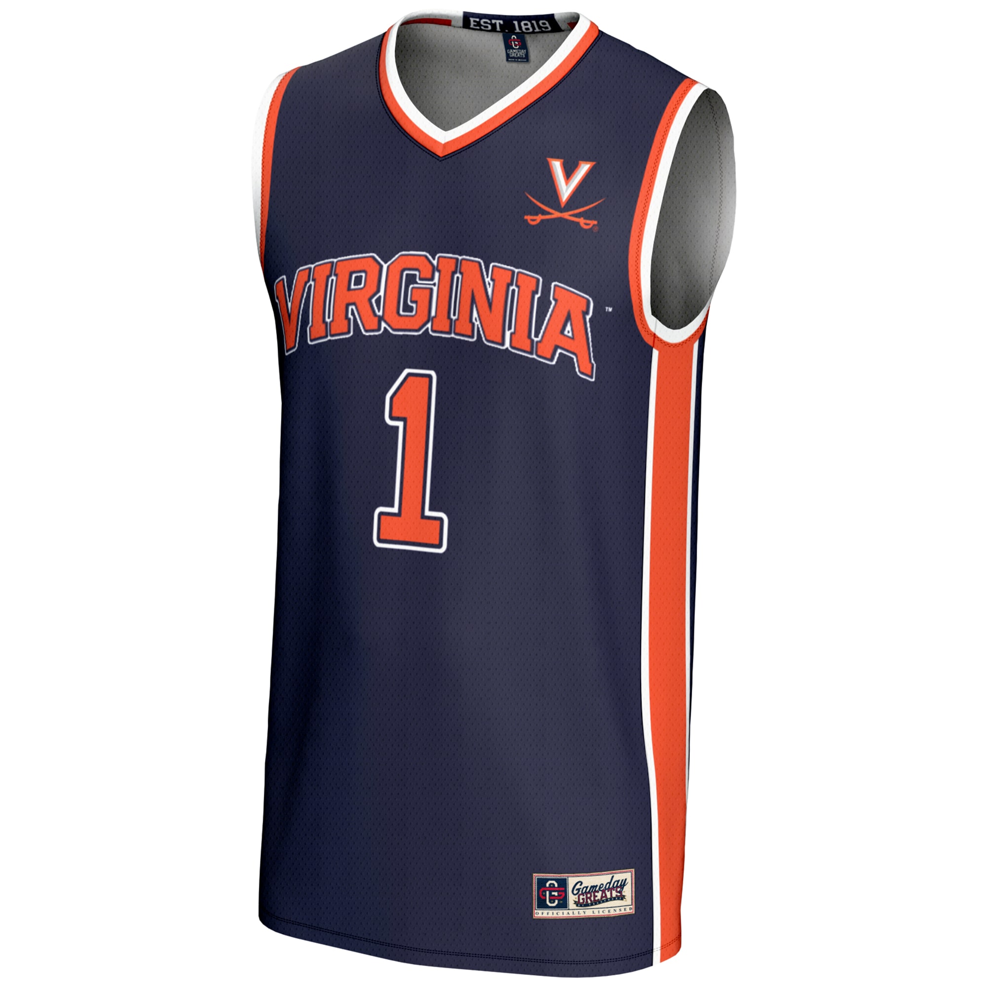 [NJP] Virginia Cavaliers GameDay Greats Unisex Lightweight Basketball Jersey - Navy