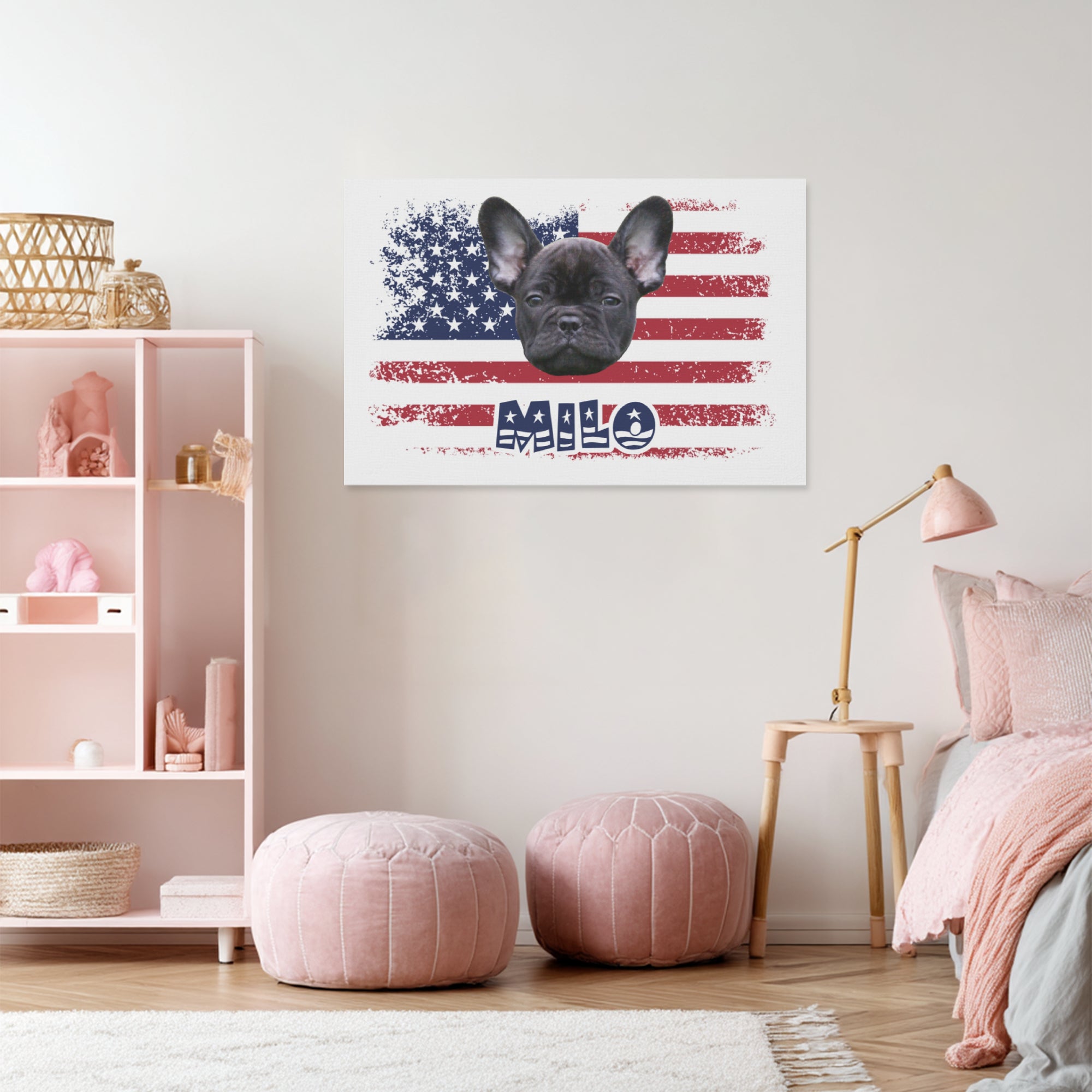 Adorable Frenchie Canvas Wall Art Casual Wear | Premium Quality