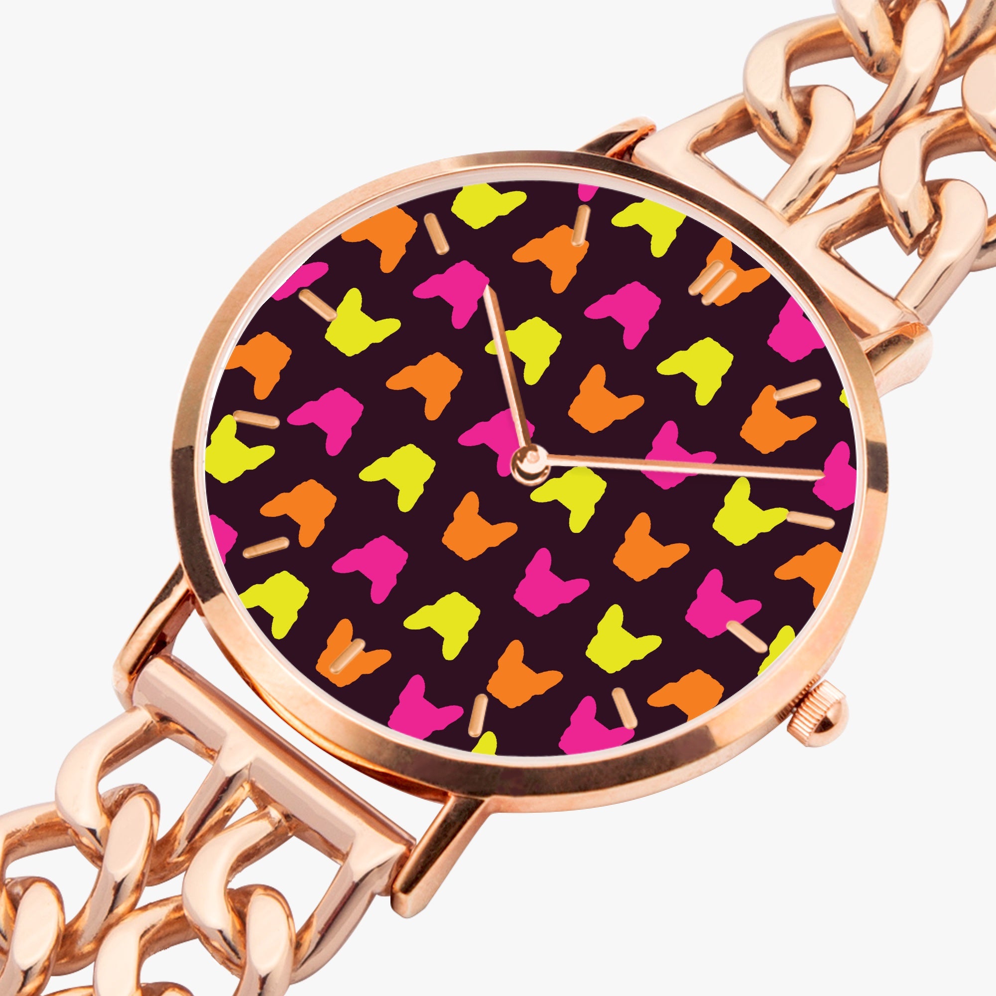Floria - Chic Hollow Strap Watch for Frenchie Lovers