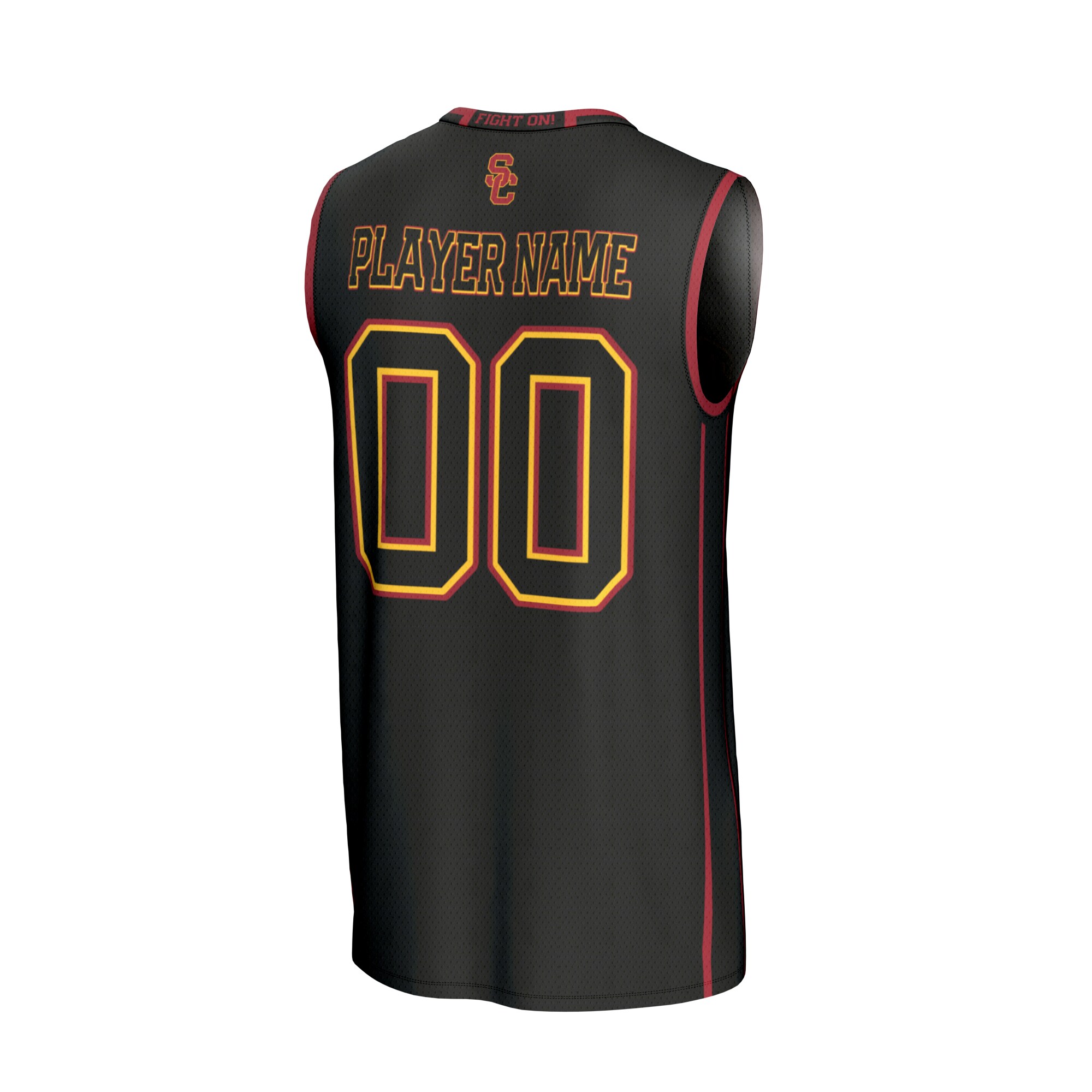 [NJP] USC Trojans GameDay Greats Unisex Lightweight Collegiate Men's Basketball NIL Pick-A-Player Fashion Jersey - Black