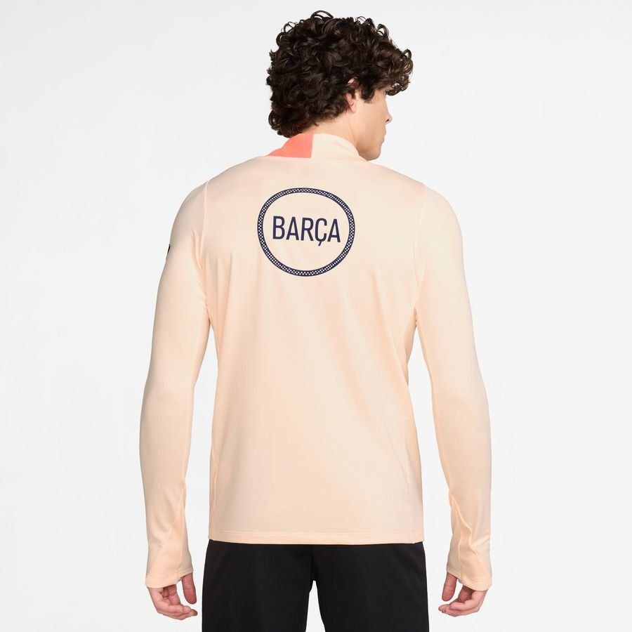 Barcelona Training Shirt Dri-FIT Strike Drill 3rd - Crimson Tint/Bright Mango/Midnight Navy