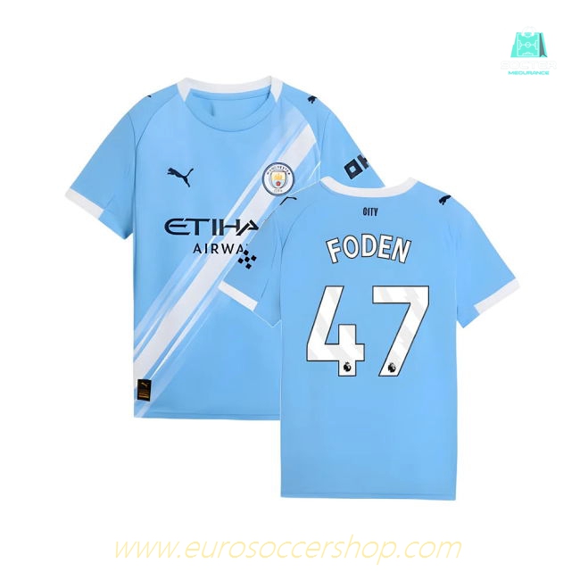 2025-2026 Man City Home Shirt (Kids) (Foden 47)