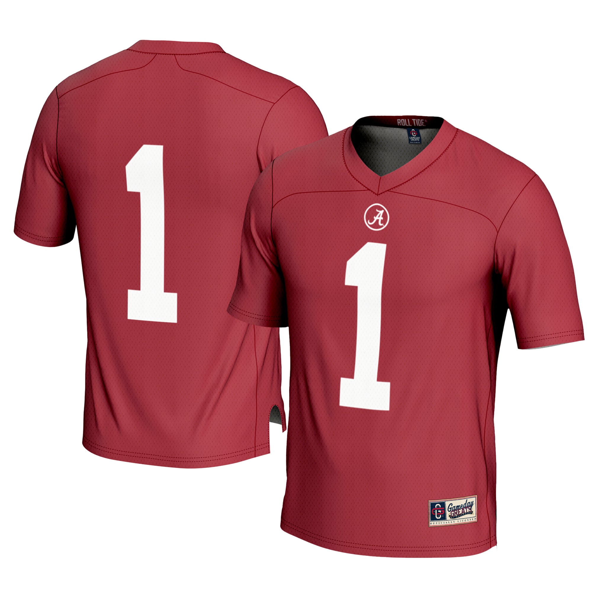 Men's #1 Crimson Alabama Crimson Tide Football Jersey
