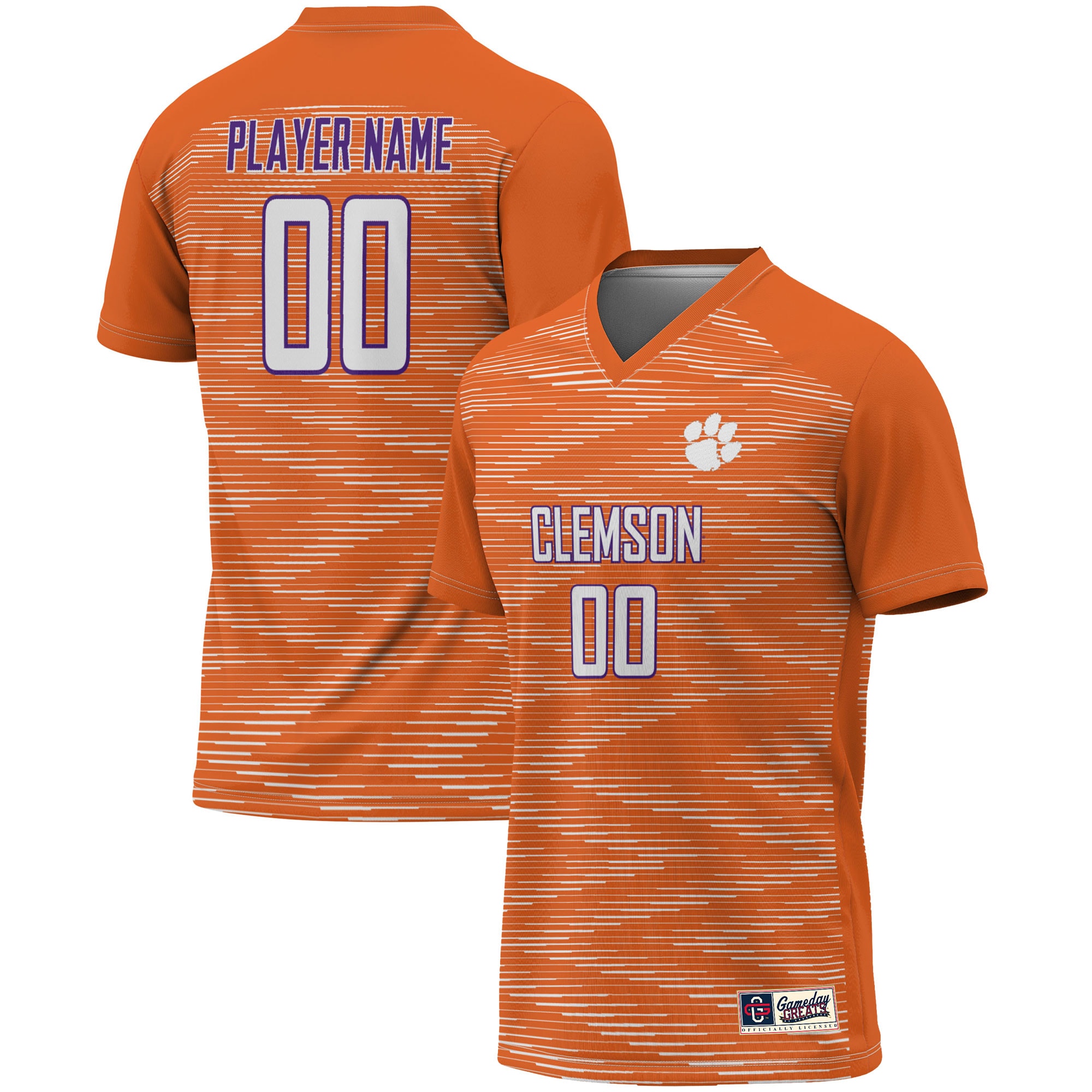 [NJP] Clemson Tigers GameDay Greats Youth Pick-A-Player NIL Lightweight Soccer Jersey - Orange