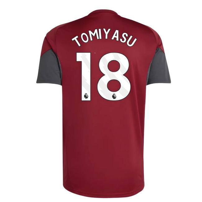 2025-20 Arsenal Training Shirt with Tomiyasu 18 L M S