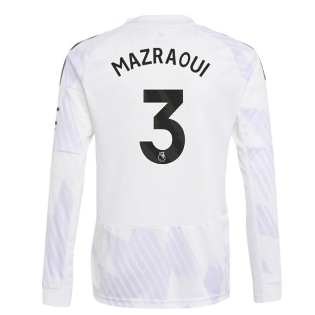 2025-20 Man Utd Official Away Football Kit Mazraoui #3 L M S Kids