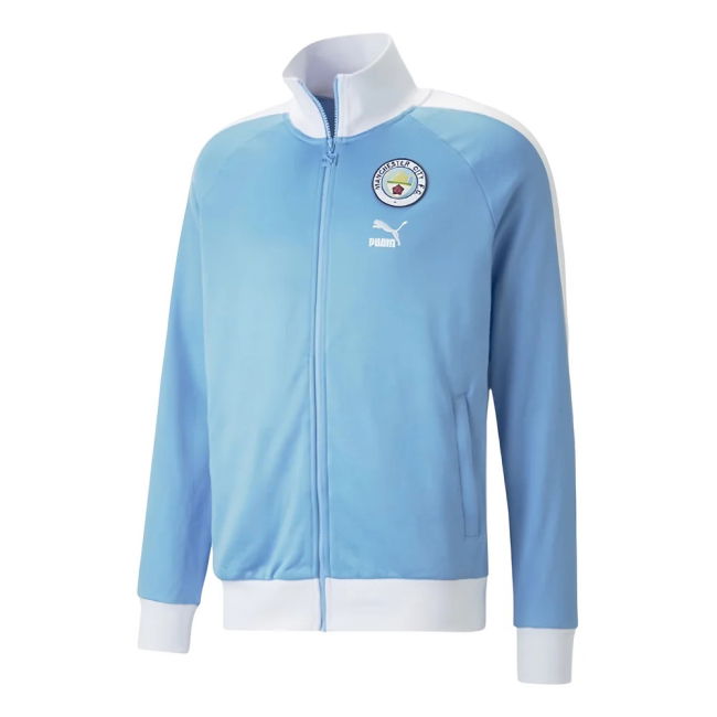 Adult 2023-2024 Man City FtblHeritage T7 Track Jacket (Light Blue)