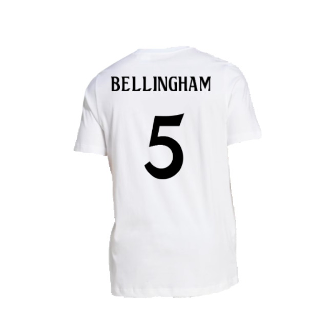 Excellent 2024-2025 Real Madrid Dna Graphic Tee (white) (bellingham 5)