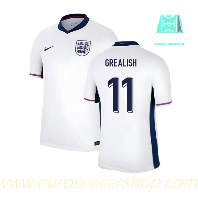 2024-25 Collection Three Lions Home Shirt (Grealish 11)
