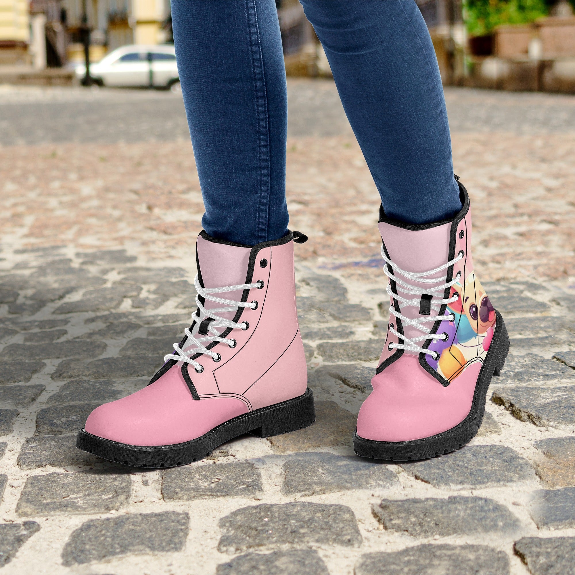 Bulldog Inspired Lexi - Stylish Leather Boots For Frenchie Fans