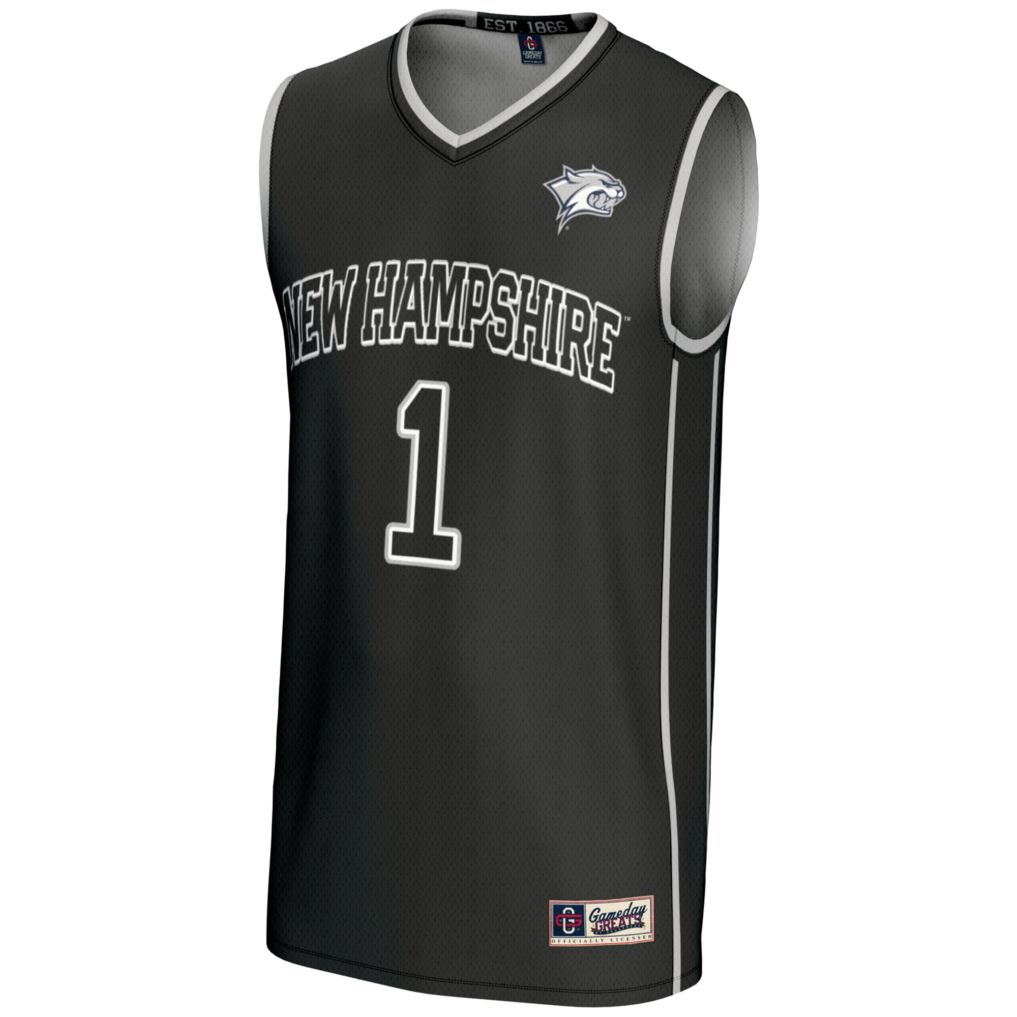 [DDG] New Hampshire Wildcats GameDay Greats Youth Lightweight Basketball Jersey - Black