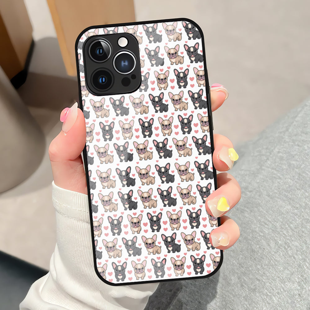 Bulldog Ollie - Premium Iphone & Samsung Glass Case Indoor Use