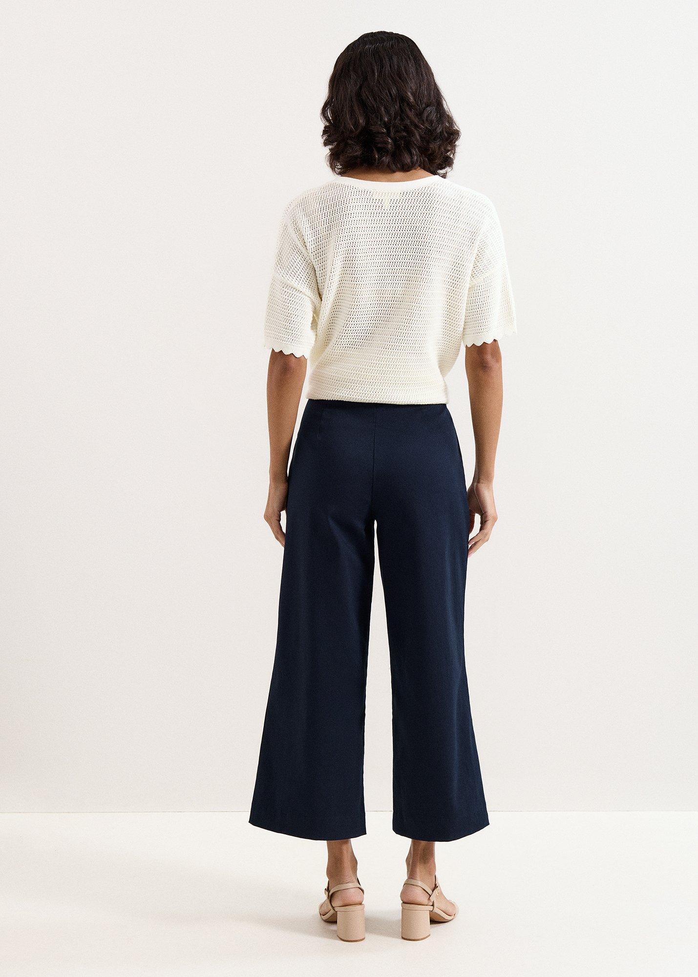 Sylvie Wide Leg Crop Trouser