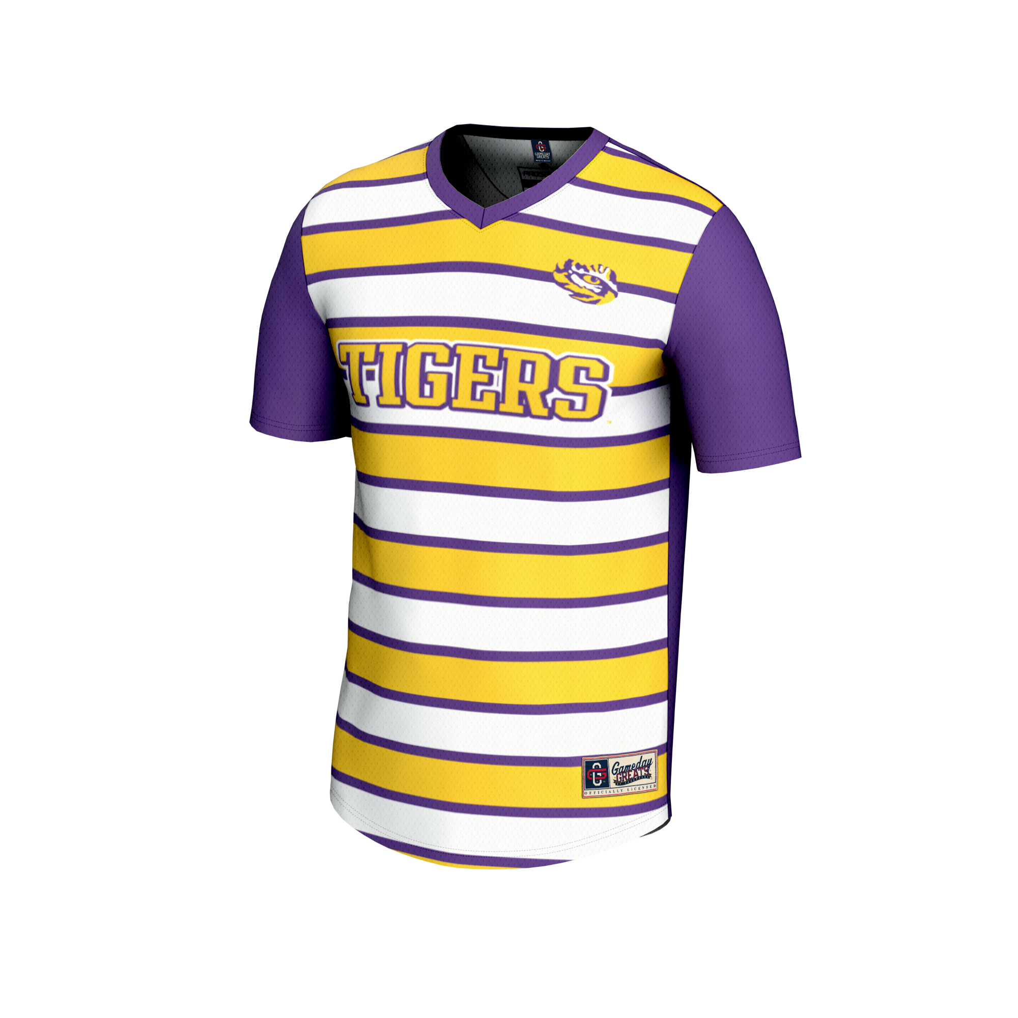 [DDG] LSU Tigers GameDay Greats Unisex NIL Pick-A-Player Collegiate Women's Soccer Lightweight Fashion Jersey - Purple/Gold