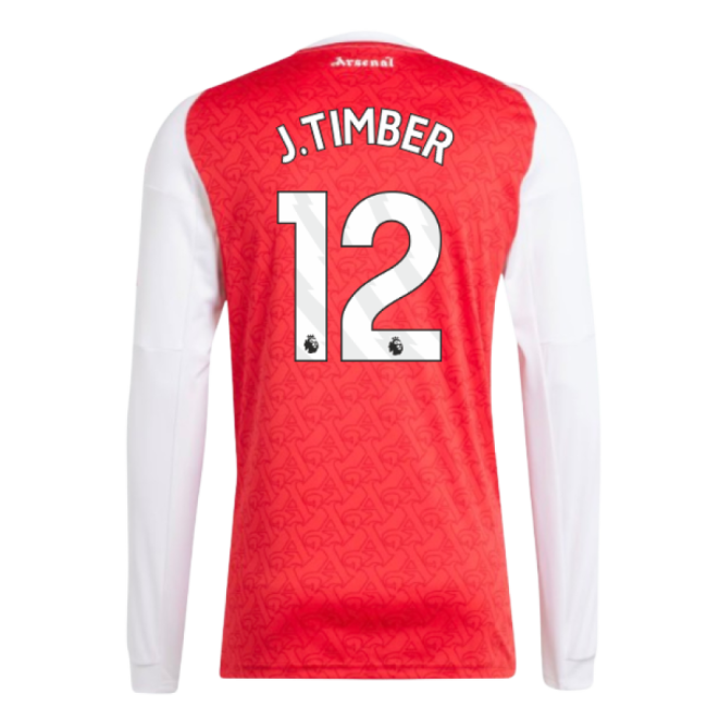 Proud Arsenal Arsenal Long Sleeve Home Shirt J Timber #12 Pro Seri...