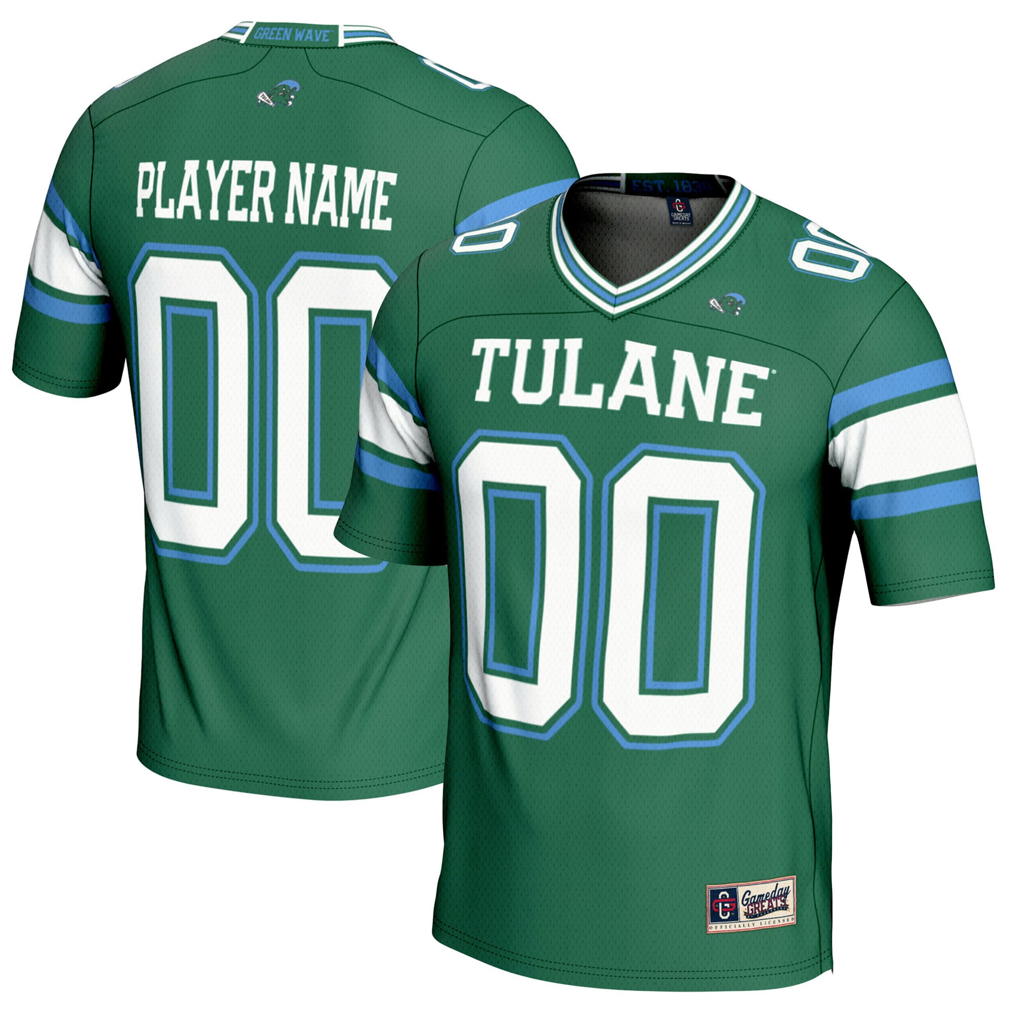 Tulane Green Wave GameDay Greats Youth NIL Pick-A-Player 26/27 Football Jersey - Green