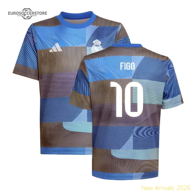 Supporter 2025-2026 Real Madrid Pre-Match Shirt (Blue) - Kids (Figo