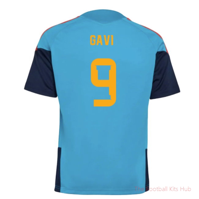 2025-2025 Spain Training Jersey (Bold Aqua) - Kids (Gavi 9)