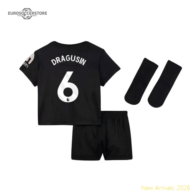 Official 2025-2026 Tottenham Away Baby Kit (dragusin 6) - Premium