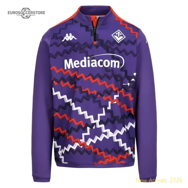 Official 2024-2025 Fiorentina Training Sweat 1/4 Zip (Purple)