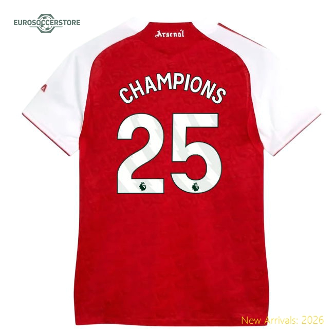 2025-2026 Arsenal Womens Premium Jersey Champions Drycell