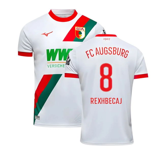 2025-2026 FC Augsburg Home Shirt (Rexhbecaj 8) Antibacterial