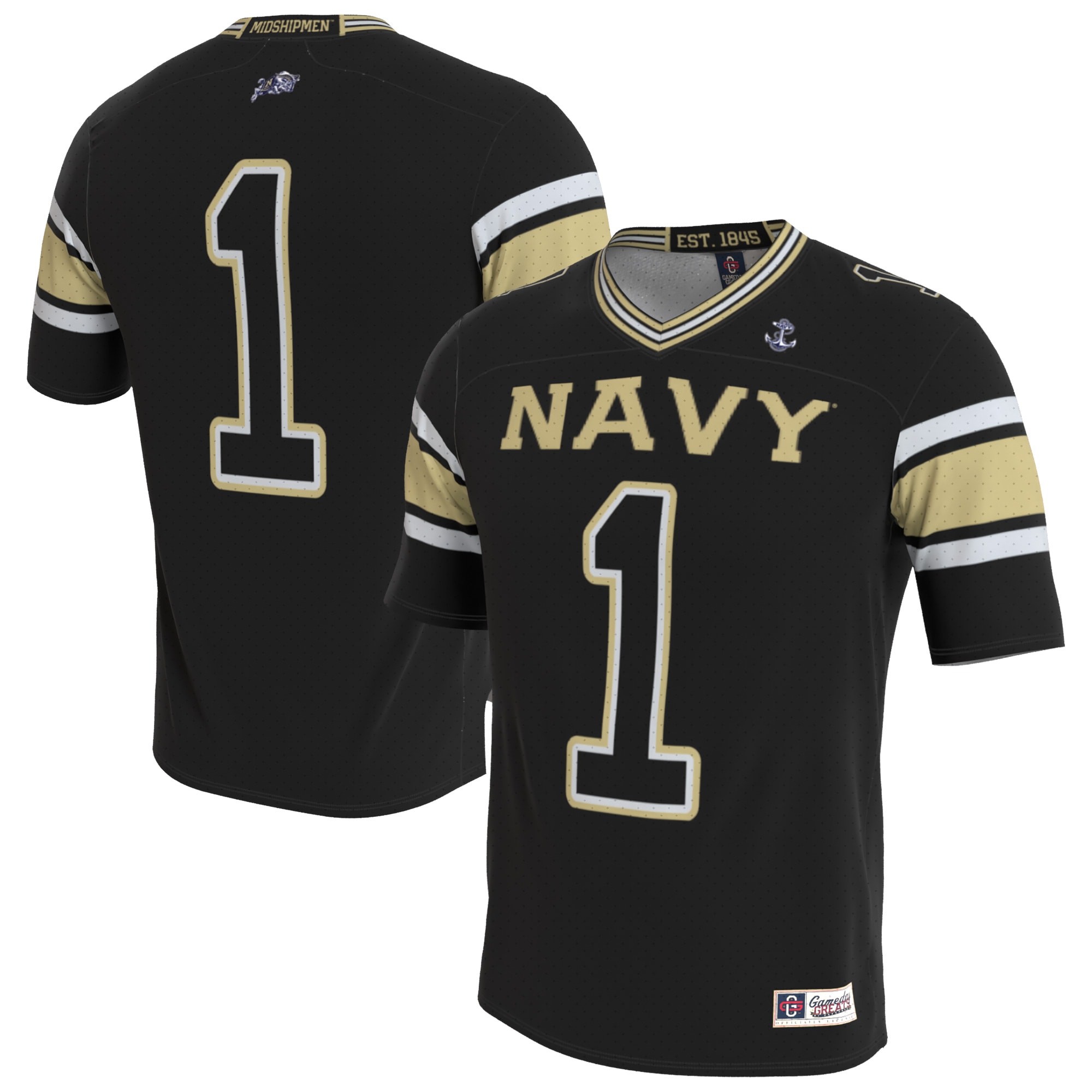 Navy Midshipmen GameDay Greats Unisex Lightweight Collegiate Football Blackout Fashion 2026/2027 Football Jersey