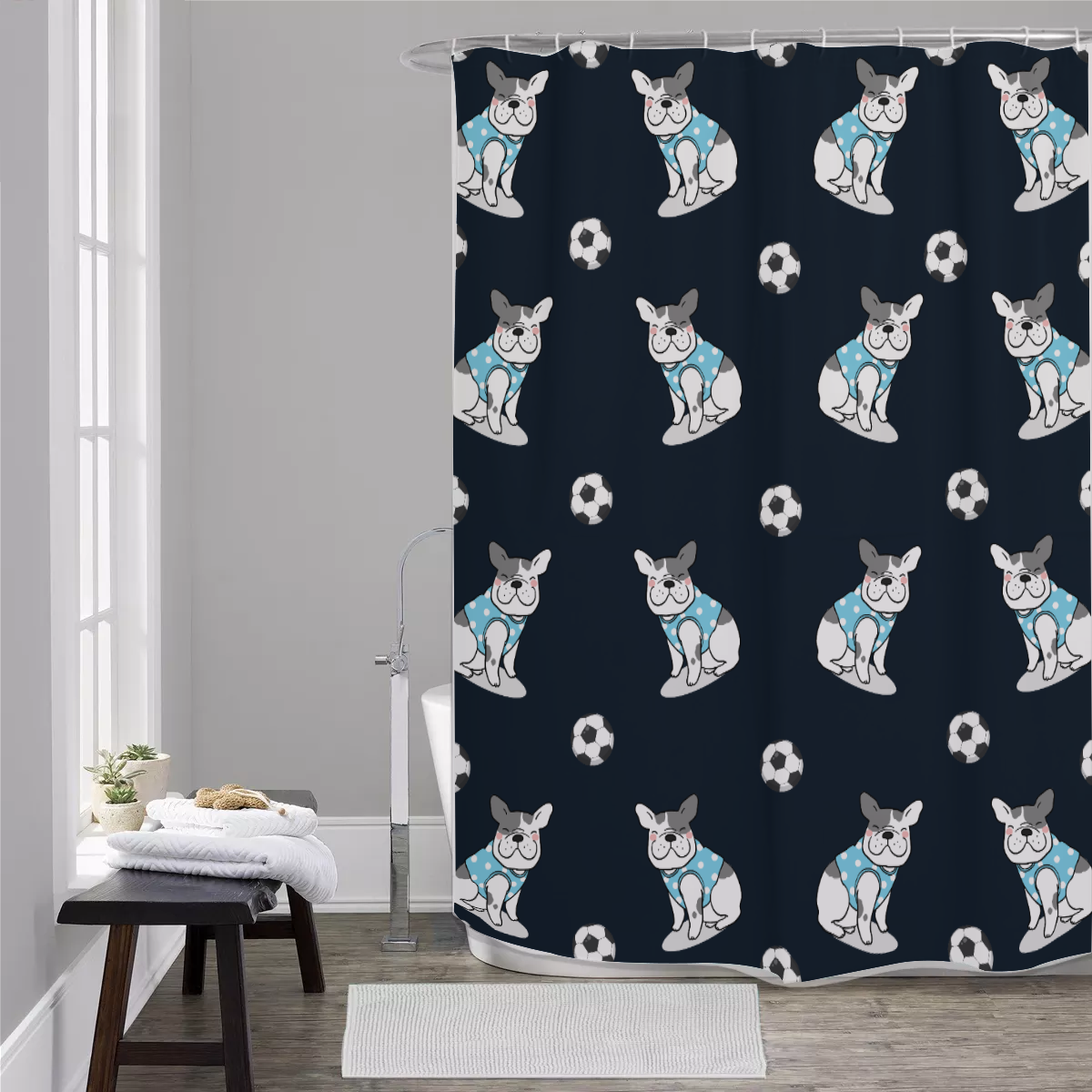 Everyday Durable Stylish Odie - Shower Curtains for Dog Owners Premium