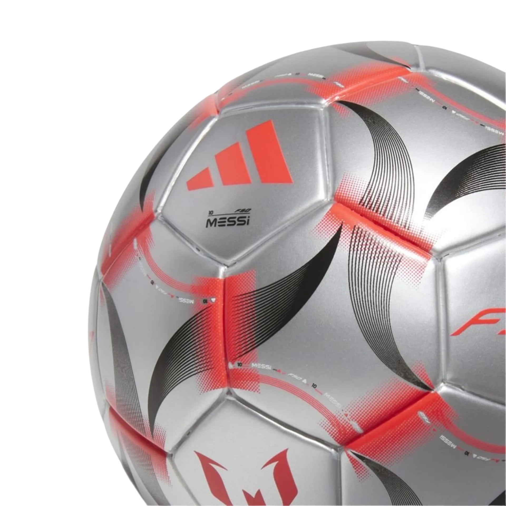 Messi Mini Ball Iron Metallic White Black