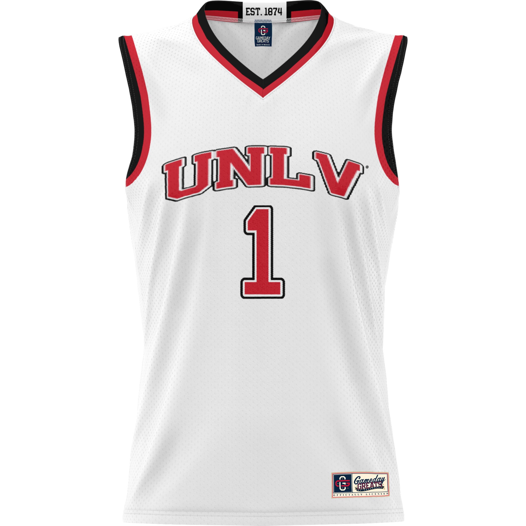 #1 UNLV Rebels GameDay Greats Unisex Lightweight Basketball Jersey - White
