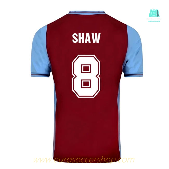 Score Draw Aston Villa 1982 Champions Of Europe Retro Football Shirt (Shaw 8)