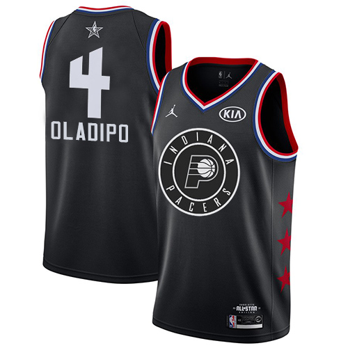 IND #4 Victor Oladipo Elite 2019 Icon NBA Jersey - Black Swingman