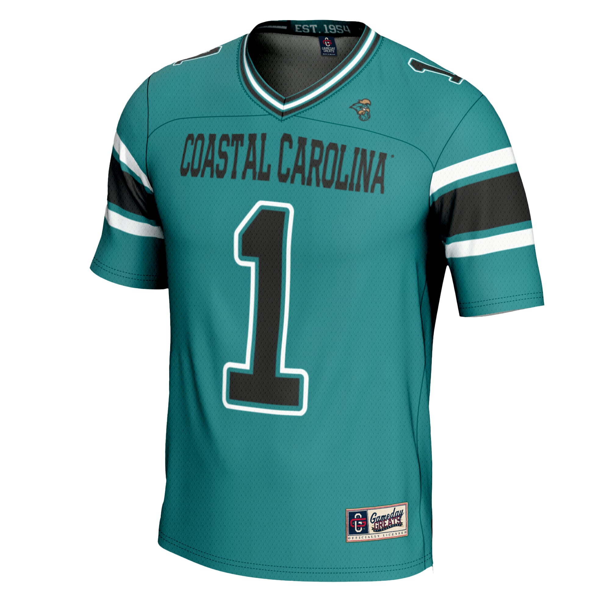 Men's #1 Teal Coastal Carolina Chanticleers Football Jersey