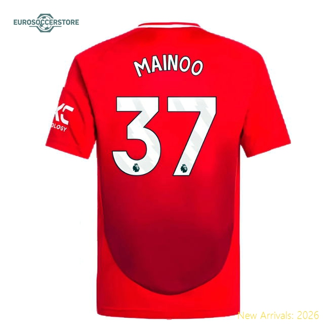 Kid-approved Man Utd Kids Mainoo Jersey 2024-2025 Stretchy